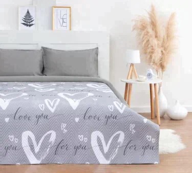 Покрывало LoveLife евро макси "Сердца" 240*210±5см, микрофайбер, 100% п/э