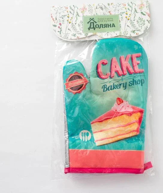 Варежка Доляна "Cake"цв.голубой 26*16 см, 100% п/э