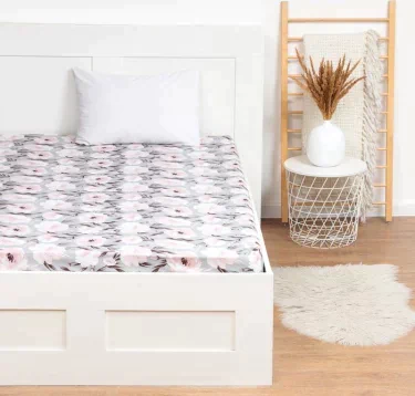 Простыня на резинке Этель 180х200х25 см, Peonies, 100% хлопок, поплин,125 г/м2