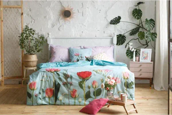 Постельное бельё "Этель" 1.5 сп Flowers dream 143х215 см,150х214 см, 50х70+3 - 2 шт