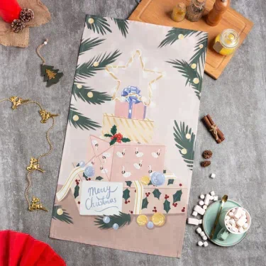 Полотенце "Этель" Christmas gift 40х73 см, 100% хл, саржа 190 гр/м2