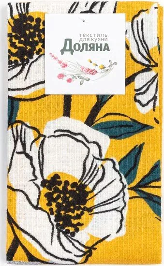 Полотенце "Доляна" Hello spring 35х60 см, 100% хл, вафля 160 г/м2