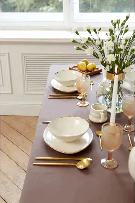 Скатерть "Этель" Elegance 150*110 +/-3см, цв.кофейный, пл. 192 г/м2, хл с ВГМО