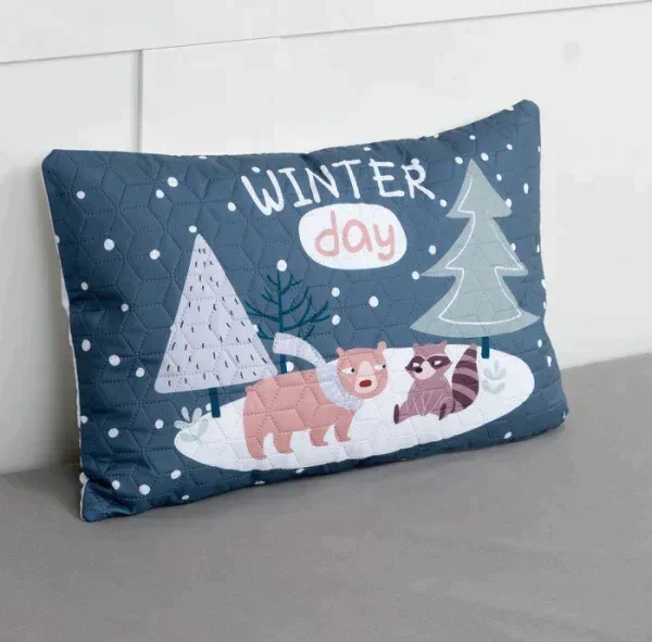 Покрывало детское и наволочка Этель 1,5 сп, "My winter", 145х210 см, 40х60 см, микрофибра
