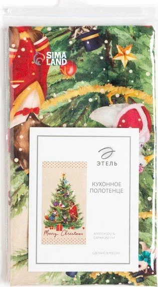 Полотенце "Этель" Noble Christmas 40х73см, 100% хл, саржа 190 гр/м2