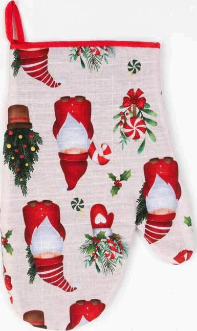 Набор Santa Claus варежка-прихватка 20х28см, прихватка 19х19см, 100% хл, ватин 250г/м2