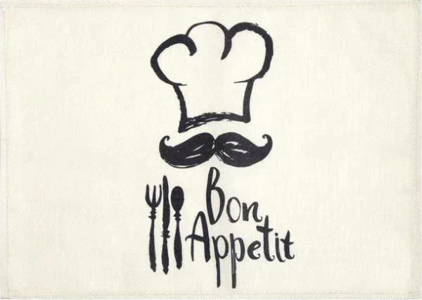 Салфетка на стол Доляна "Bon appetit", 30х45 см, полиэстер 100%