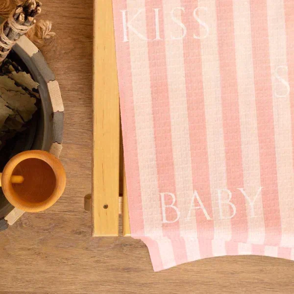 Простыня вафельная для бани Экономь и Я "Girl's secret" 150х180 см, 100% хл, 200 г/м2