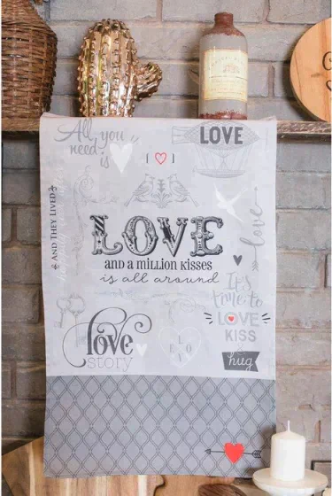 Полотенце "Этель" Love 40х67 см, 100% хл, саржа 190 гр/м2