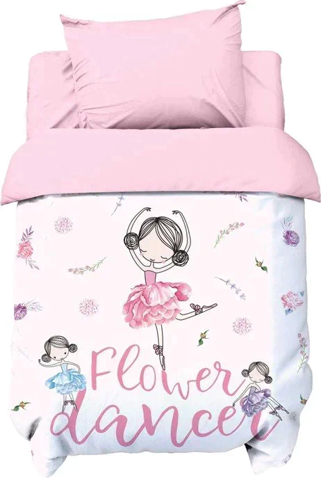 Постельное бельё детское Крошка Я "Flower dance", 112х147 см, 60х120+20 см, 40х60 см, 100% хлопок