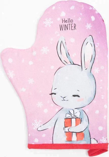 Варежка-прихватка "Hello winter" 20х28 см, саржа, 100% х/л, ватин 250 г/м2