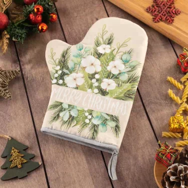 Варежка-прихватка Beautiful Сhristmas 20х28см, саржа, 100% х/л, ватин 250г/м2