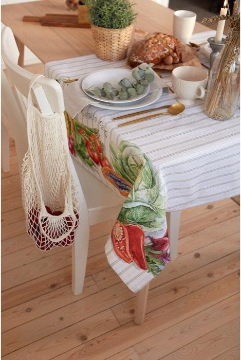 Скатерть Этель Vegetable 180х147 см, 100% хлопок, репс 210 г/м2