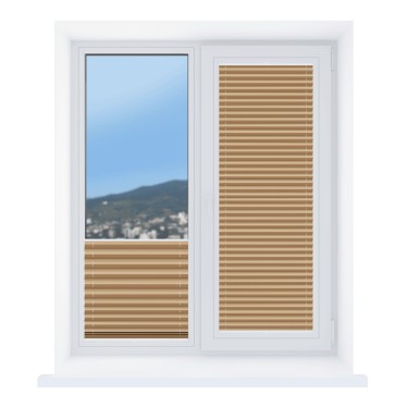 Штора плиссе Корона кофейный