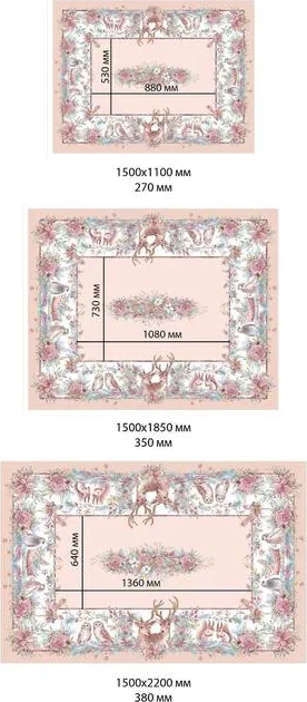 Скатерть Этель "Pink magic" 150х185см +/-3см с ГМВО, хл100%