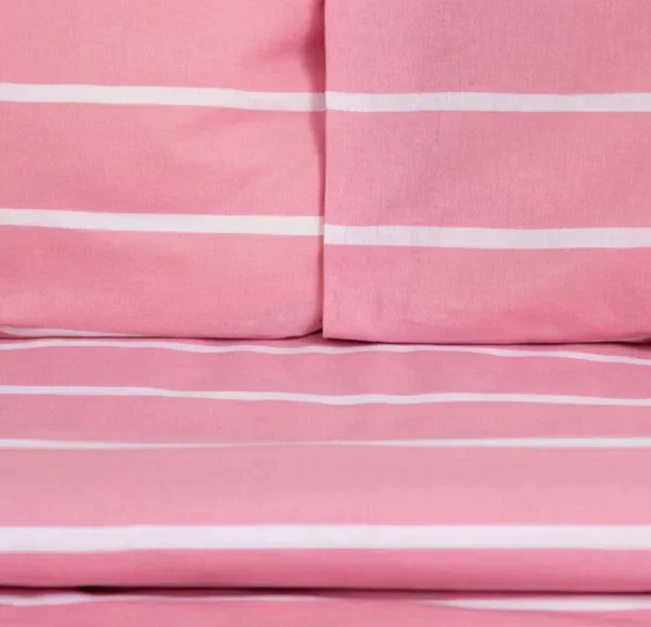 Постельное бельё Этель 1.5сп Pink stripes 143х215см, 150х214см, 70х70см-2 шт, 100% хлопок,поплин