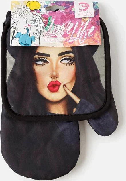 Кухонный набор (2 предмета) Этель LoveLife «Смелая», прихватка 17х17 см, рукавичка 26х16 см, 100% п/э