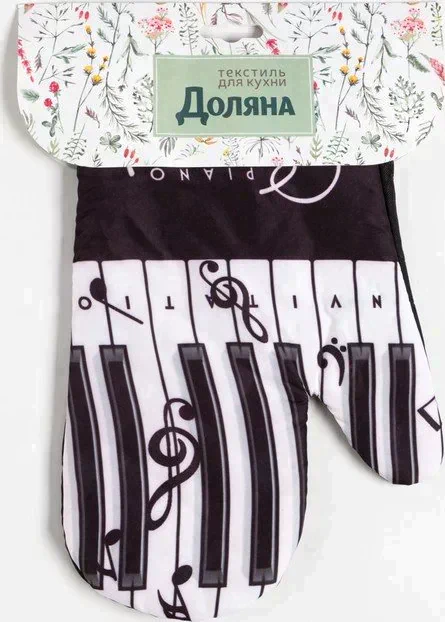 Варежка Доляна "Piano" 26*16 см, 100% п/э