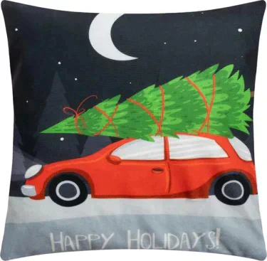 Новогодняя наволочка декоративная Этель "Happy Holidays" 40 х 40 см, 100% п/э