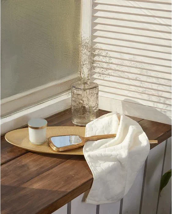 Полотенце махровое Этель Marble 30*60 см, цв. белый 100% хл, 500 гр/м2