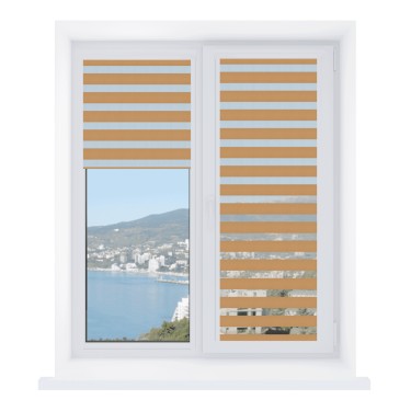 Рулонная штора День-ночь Уни 2 Basic светло-коричневый, размеры от 20 до 120 см