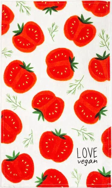 Полотенце кухонное Доляна Love vegan, 35х60 см, 100% хл, 160г/м2