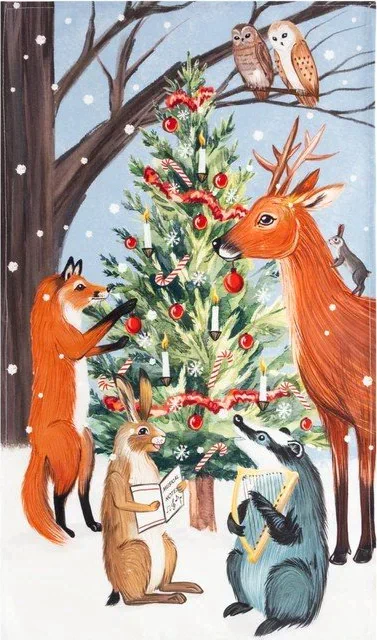 Новогоднее полотенце "Этель" New year forest 40х73см, 100% хл, саржа 190 гр/м2