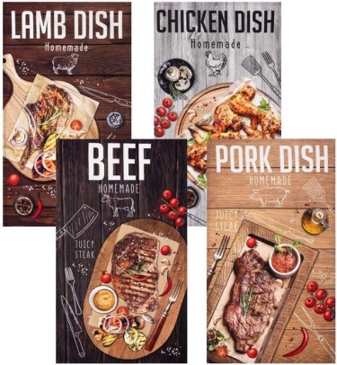 Набор полотенец "Этель" Meat dish 4 шт, 100% хлопок