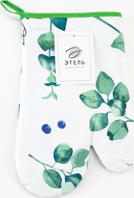 Варежка-прихватка "Этель" Eucalyptus 20х27см,100%хл, саржа 190 гр/м2