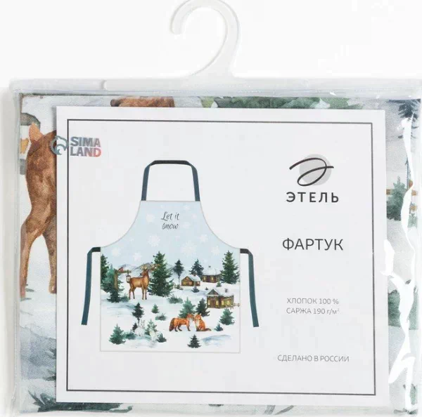 Фартук "Этель" Forest animals 60х70см, 100% хл, саржа 190 гр/м2