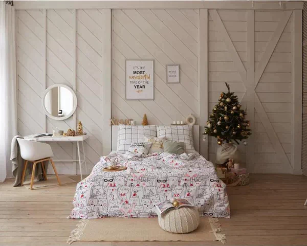 Постельное белье Этель 2 сп Xmas cat 175*215 см, 200*220 см, 70*70 см - 2 шт