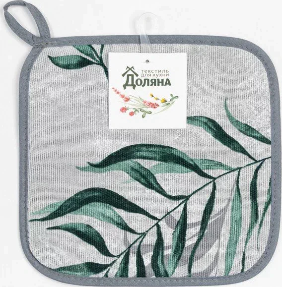 Прихватка "Доляна" Tropics 19х19 см, 100% хл, ватин 250г/м2