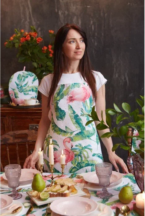 Фартук "Доляна" Tropical kitchen 60х70 см, 100% хлопок, 164 г/м2