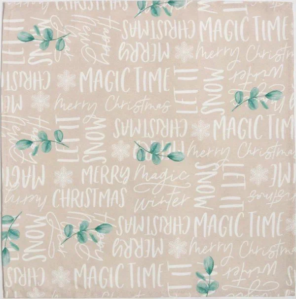 Набор салфеток Этель "Beautiful Сhristmas" 46х46 см - 4шт., 100%хл, саржа 190 г/м2