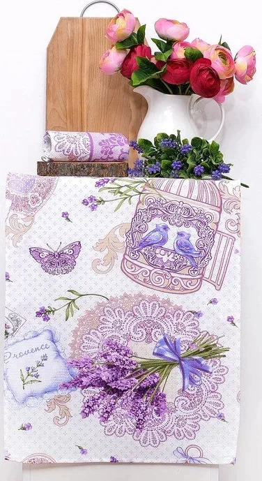 Полотенце DomoVita Лаванда, цвет МИКС, 45х60 см