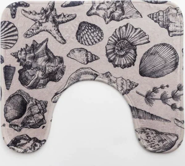 Коврик для ванной Этель "Marine life", 50х40 см, велюр