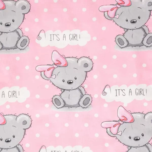 Простыня на резинке "LoveLife" It's a girl 60*120+20 см, 100 % хлопок, сатин