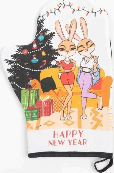 Набор кух. "Fashion xmas" варежка-прихватка 20х28 см, прихватка 19х19 см, 100% хл