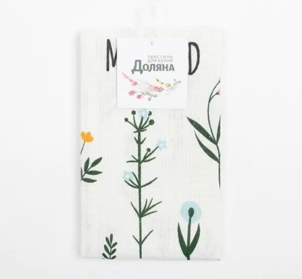 Полотенце "Доляна" Flowers mood 35х60 см, 100% хл, вафля 160 г/м2