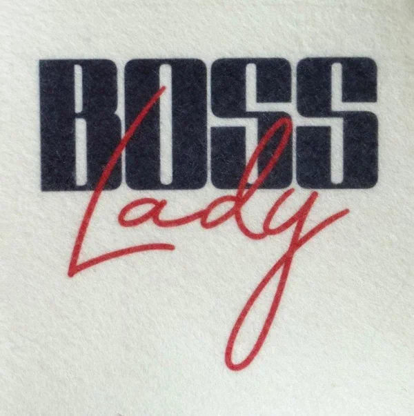 Шапка для бани принт "Boss Lady"