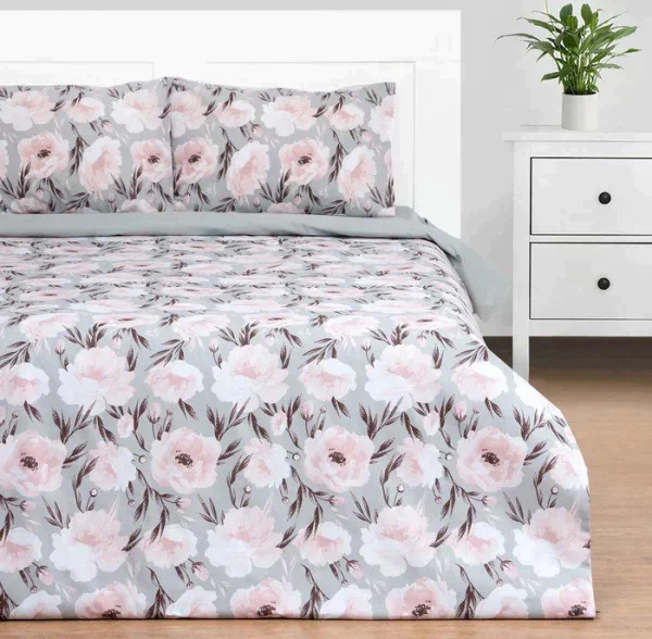 Постельное бельё Этель 2 сп Peonies 175х215 см, 200х220 см, 50х70 см-2 шт, поплин,125 г/м2