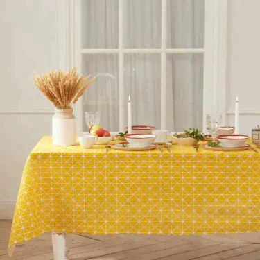 Скатерть Доляна "Паутина" 145х200±3см,100%пэ, рогожка 130 гр/м