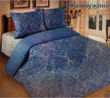 Постельное бельё 2 сп"Традиция: Жемчужина", цвет голубой, 175х217, 180х220, 70х70см - 2 шт