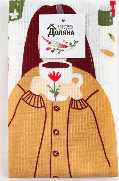 Полотенце кухонное Доляна «Дома не скучно» 35х60 см, 100% хл, 160г/м2