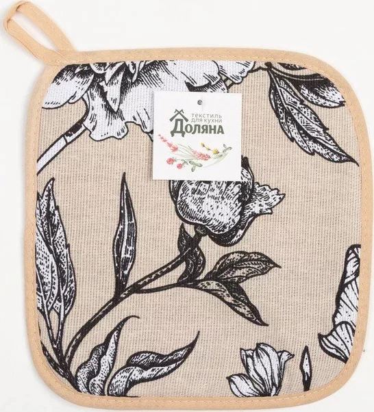 Прихватка "Доляна" Blooming garden 19х19 см, 100% хл, ватин 250г/м2