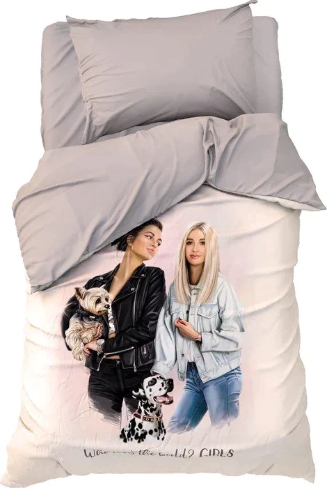 Постельное белье "Этель" 1,5 сп Cool girls 143х215 см, 150х214 см, 50х70 см -1 шт, 100% хл, бязь