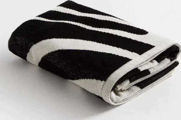 Полотенце махровое Этель Zebra чёрный, 50х90 см, 100% хл, велюр, 420 гр/м2