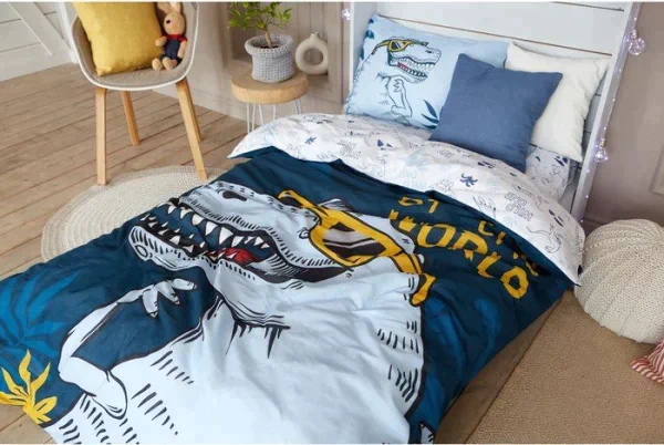 Постельное бельё Этель 1.5 сп "T-Rex king" 143х215 см, 150х214 см, 50х70 см -1 шт, 100% хлопок, бязь