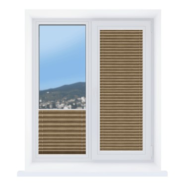 Штора плиссе ткань Сафари коричневый