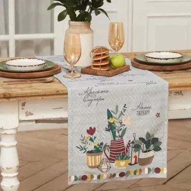 Дорожка "Этель" Hygge 40*146 см, 100% хлопок, саржа 190 г/м2